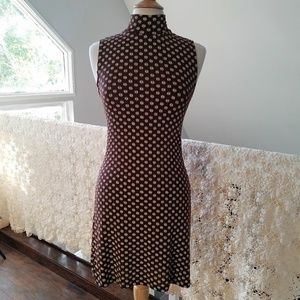 Vintage Brown and White Daisy Dress